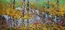 Two Weeks Of Rain - oil, canvas, palette knife