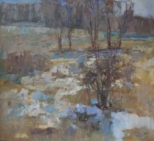 Spring In Kolchugino - oil, canvas