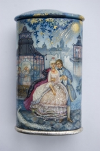Chinese Pavilion - a box, Fedoskino lacquer painting technique