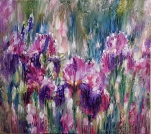 Irises - oil, canavs
