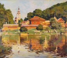 Plyos. The Shohonka River - oil, canvas