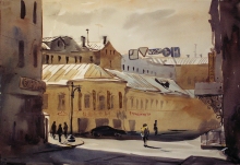 At Solyanka - watercolors, paper