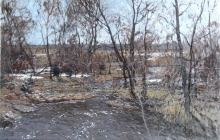 Running Brook Water - oil, canvas