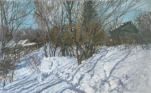 Homeward Bound. Sketch - oil, canvas
