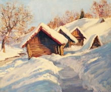 Bath Houses - oil, canvas