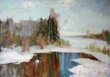 First Snow - oil, canvas