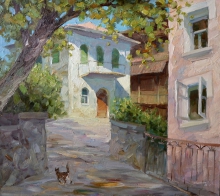 Southern City - oil, canvas