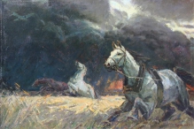 War Has Begun - oil, canvas