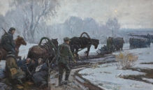 Partisans Are Going - oil, canvas
