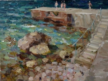 Pier - oil, canvas