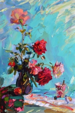 Roses - oil, canvas