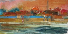 Town - oil, canvas