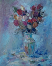 Roses - oil, canvas